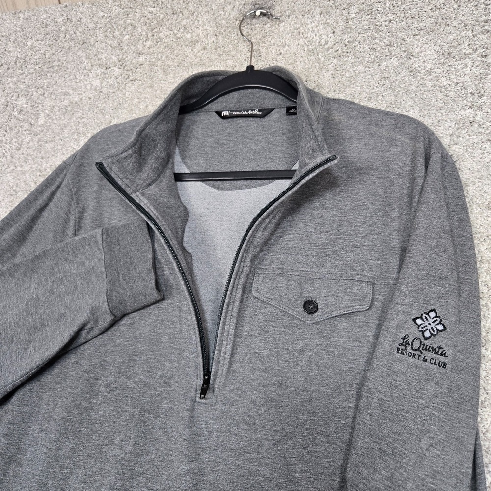 Travis Mathew Mens 1/4 zip sweatshirt pullover pocket LaQuinta Resort mens XL
